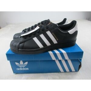 NEW Adidas Superstar Shoes Mens 12 Black White EG4959 Trefoil Sneakers 08